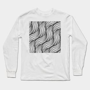 Abstract strips Art Black and white Long Sleeve T-Shirt